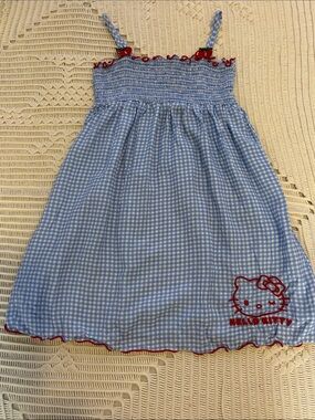 Hello Kitty Blue Gingham Girls' Sundress